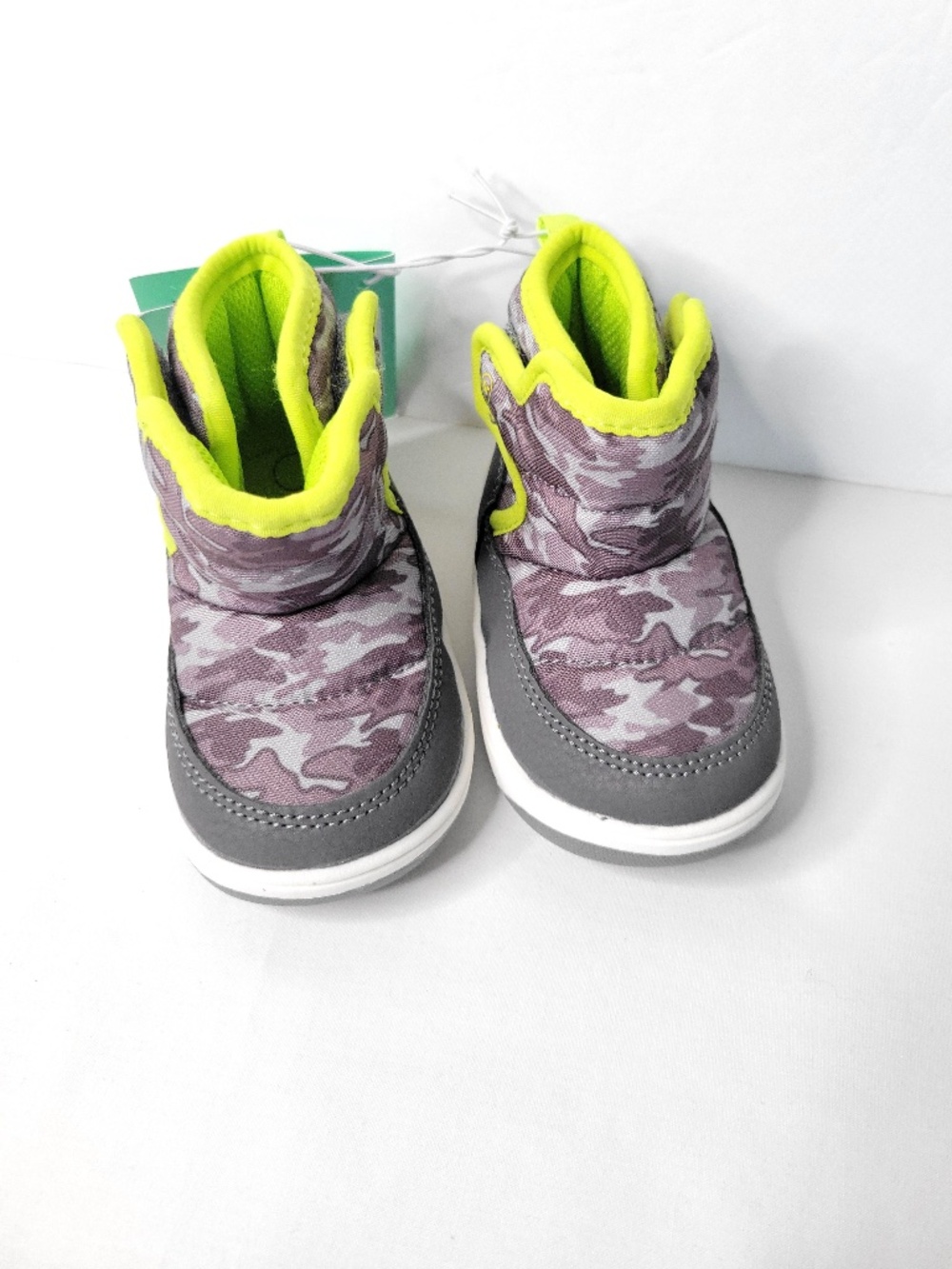 Surprise by Stride Rite Grey Aster Baby Booties